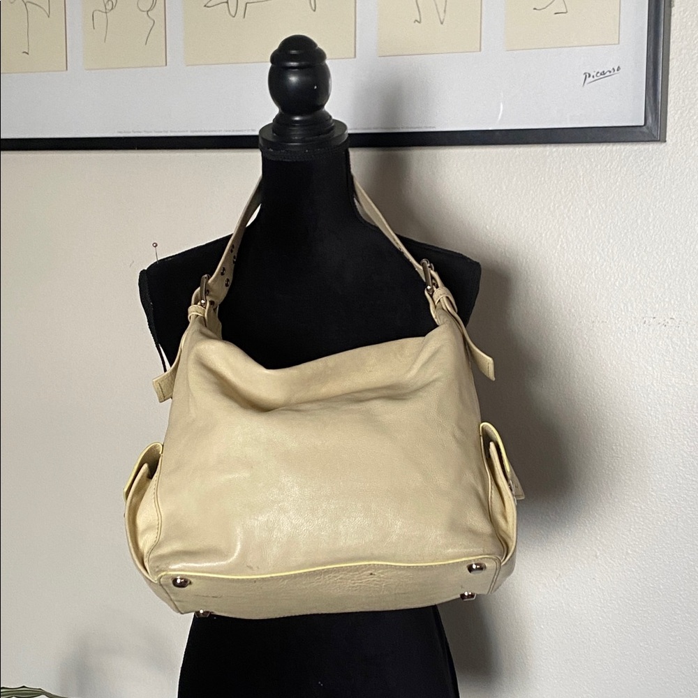 Marc Jacobs New York Cream Leather Shoulder Bag